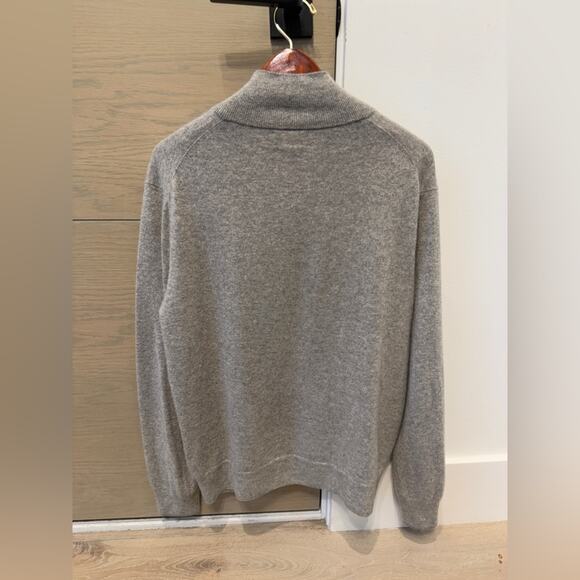 Polo Golf Men’s Gray Cashmere 1/4 Zip Old Elm Golf club - Picture 3 of 9